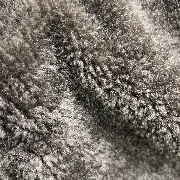 DUCK SPORT Genuine Shearling Sheepskin Suede/Fur Lined Button Pocket Car Coat M - Picture 11 of 16